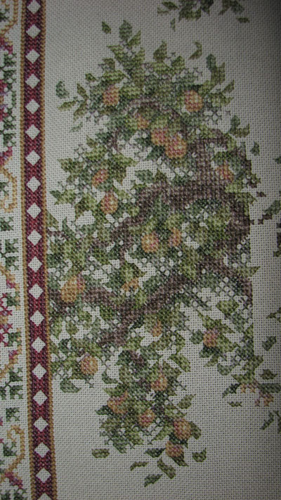 peacock tapestry detail